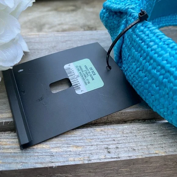 NWT INC INTERNATIONAL CONCEPTS BLUE RAFFIA WOVEN HEAD BAND - Picture 4 of 6